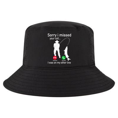 Fishing Phone Call With Fishing Line Funny Fish Fisherman Cool Comfort Performance Bucket Hat