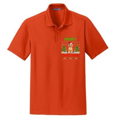 Funny Poodle Christmas Ugly Sweater Poodle Tree Lights Xmas Gift Dry Zone Grid Polo