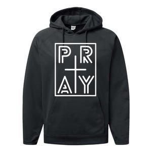 Funny Pray Christian Cross Religious Faith Jesus Lover Performance Fleece Hoodie