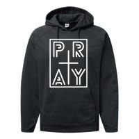 Funny Pray Christian Cross Religious Faith Jesus Lover Performance Fleece Hoodie