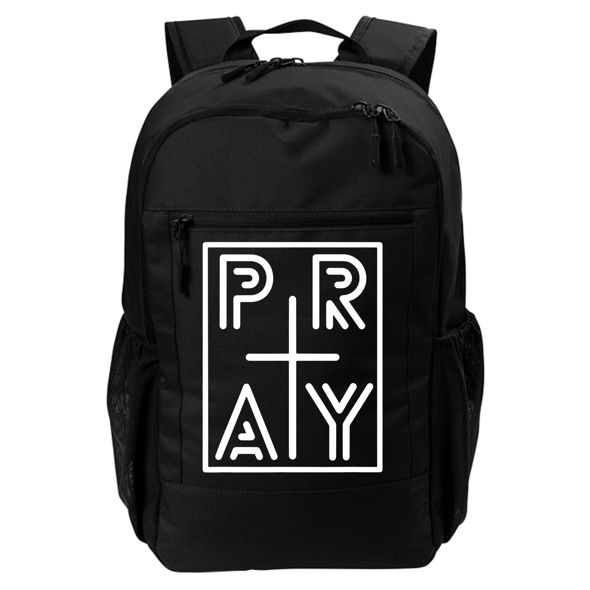 Funny Pray Christian Cross Religious Faith Jesus Lover Backpack