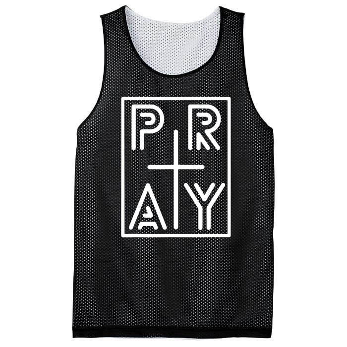 Funny Pray Christian Cross Religious Faith Jesus Lover Mesh Reversible Basketball Jersey Tank