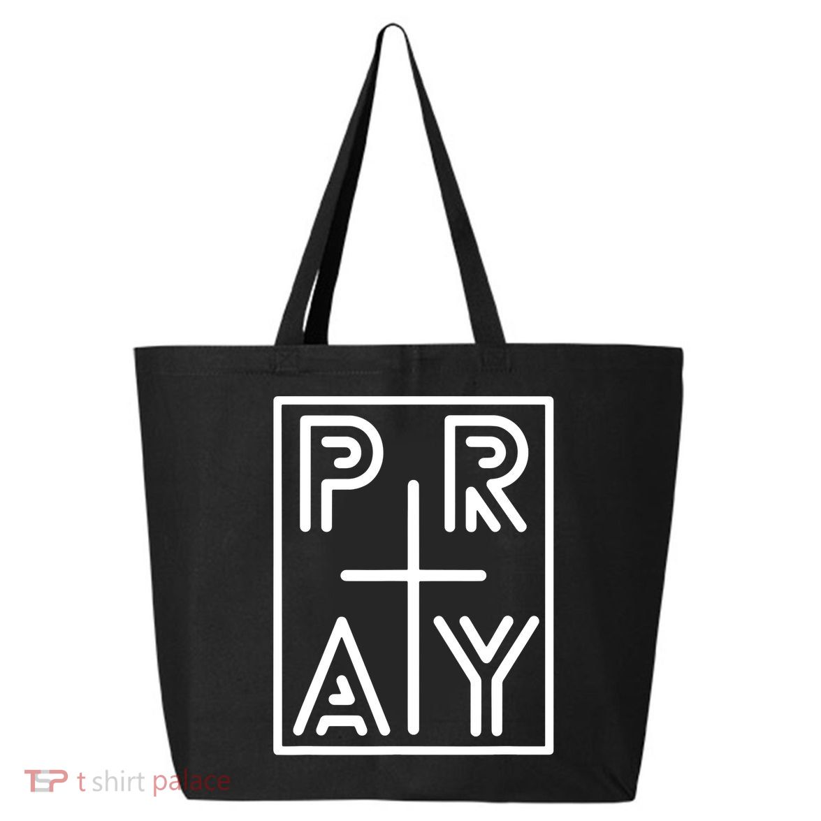 Funny Pray Christian Cross Religious Faith Jesus Lover 25L Jumbo Tote