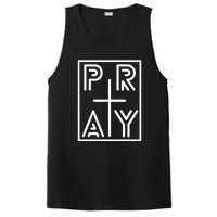 Funny Pray Christian Cross Religious Faith Jesus Lover PosiCharge Competitor Tank