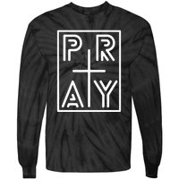 Funny Pray Christian Cross Religious Faith Jesus Lover Tie-Dye Long Sleeve Shirt