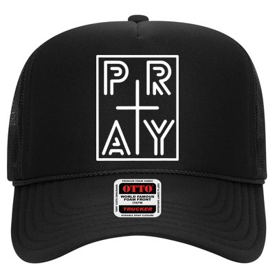 Funny Pray Christian Cross Religious Faith Jesus Lover Trucker Hat