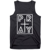 Funny Pray Christian Cross Religious Faith Jesus Lover Tank Top