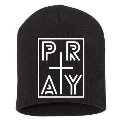 Funny Pray Christian Cross Religious Faith Jesus Lover Short Acrylic Beanie