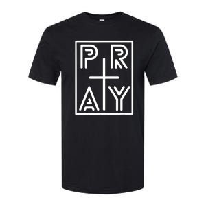 Funny Pray Christian Cross Religious Faith Jesus Lover Softstyle CVC T-Shirt