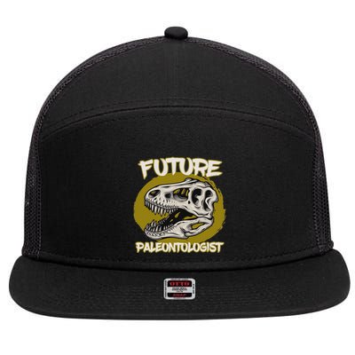Future Paleontologist Cute Gifts For Dino Explorer 7 Panel Mesh Trucker Snapback Hat