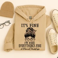 Funny Peims Clerk It's Fine, I'm Fine And Everything's Fine Hoodie