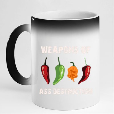 Funny Pepper Chili Head Spicy Hot Foods Gift 11oz Black Color Changing Mug