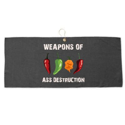 Funny Pepper Chili Head Spicy Hot Foods Gift Large Microfiber Waffle Golf Towel