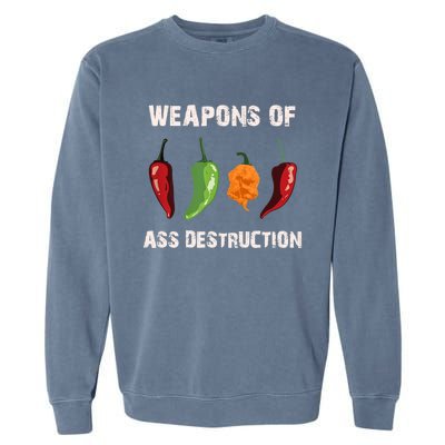 Funny Pepper Chili Head Spicy Hot Foods Gift Garment-Dyed Sweatshirt