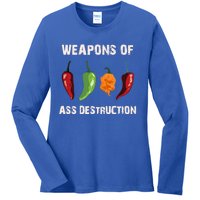 Funny Pepper Chili Head Spicy Hot Foods Gift Ladies Long Sleeve Shirt