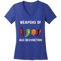 Funny Pepper Chili Head Spicy Hot Foods Gift Women's V-Neck T-Shirt