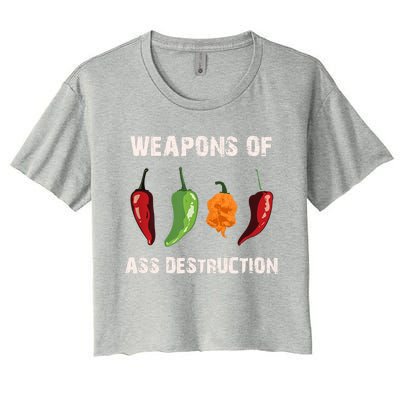 Funny Pepper Chili Head Spicy Hot Foods Gift Women's Crop Top Tee