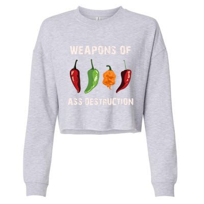 Funny Pepper Chili Head Spicy Hot Foods Gift Cropped Pullover Crew