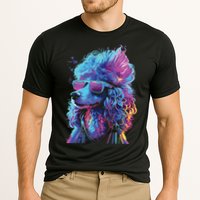 Funny Poodle Colorful Poodle Wearing Sunglasses Performance Shirt