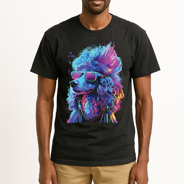 Funny Poodle Colorful Poodle Wearing Sunglasses Tall T-Shirt