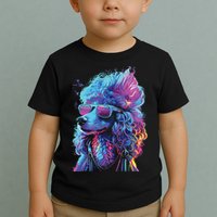 Funny Poodle Colorful Poodle Wearing Sunglasses Toddler T-Shirt