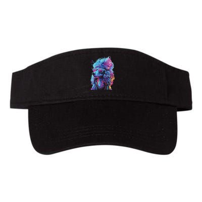 Funny Poodle Colorful Poodle Wearing Sunglasses Visor