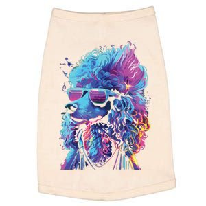 Funny Poodle Colorful Poodle Wearing Sunglasses Doggie Tank