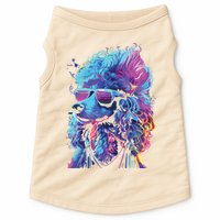 Funny Poodle Colorful Poodle Wearing Sunglasses Doggie Tank