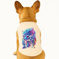 Funny Poodle Colorful Poodle Wearing Sunglasses Doggie Tank