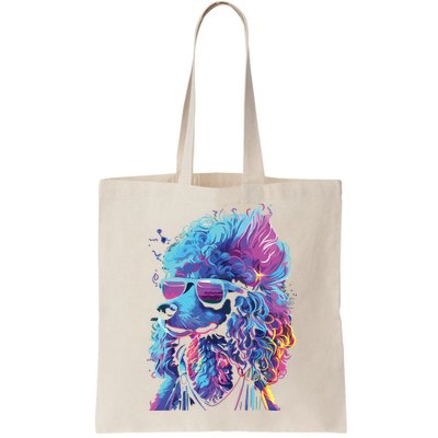 Funny Poodle Colorful Poodle Wearing Sunglasses Bag