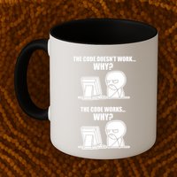 Funny Programmer Code Works Why Meme Tee Mug