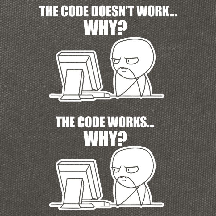 Funny Programmer Code Works Why Meme Tee Cotton Canvas Backpack