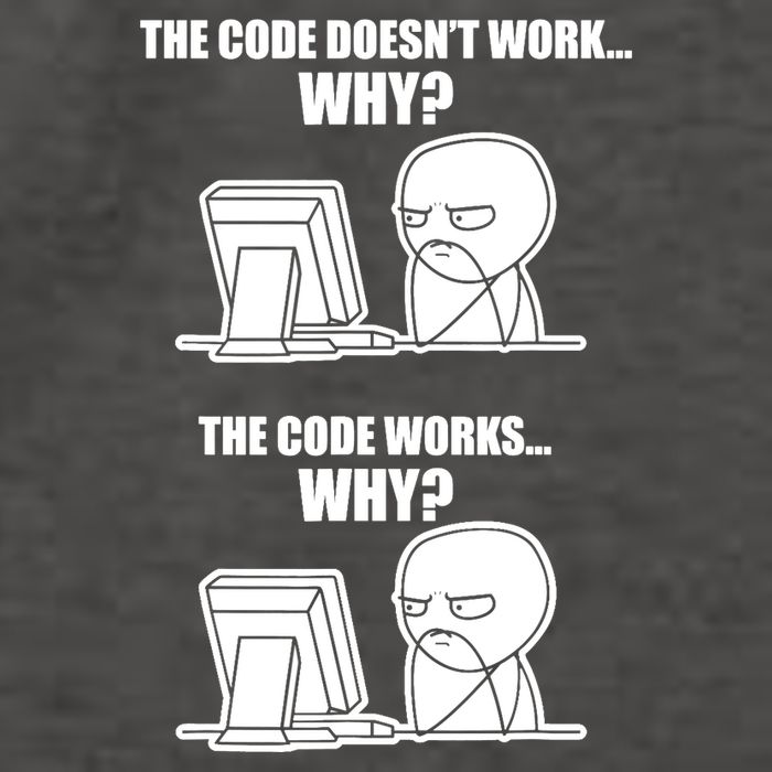Funny Programmer Code Works Why Meme Tee Vector Backpack