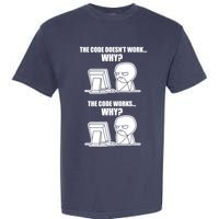 Funny Programmer Code Works Why Meme Tee Garment-Dyed Heavyweight T-Shirt
