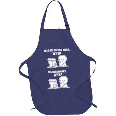Funny Programmer Code Works Why Meme Tee Apron