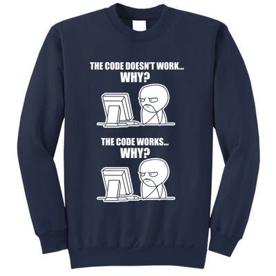 Funny Programmer Code Works Why Meme Tee Sweatshirt