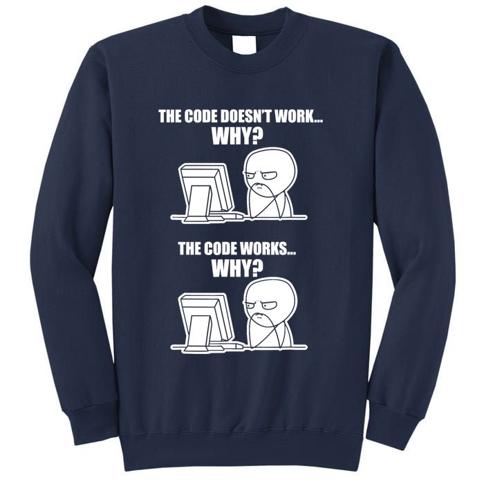 Funny Programmer Code Works Why Meme Tee Sweatshirt