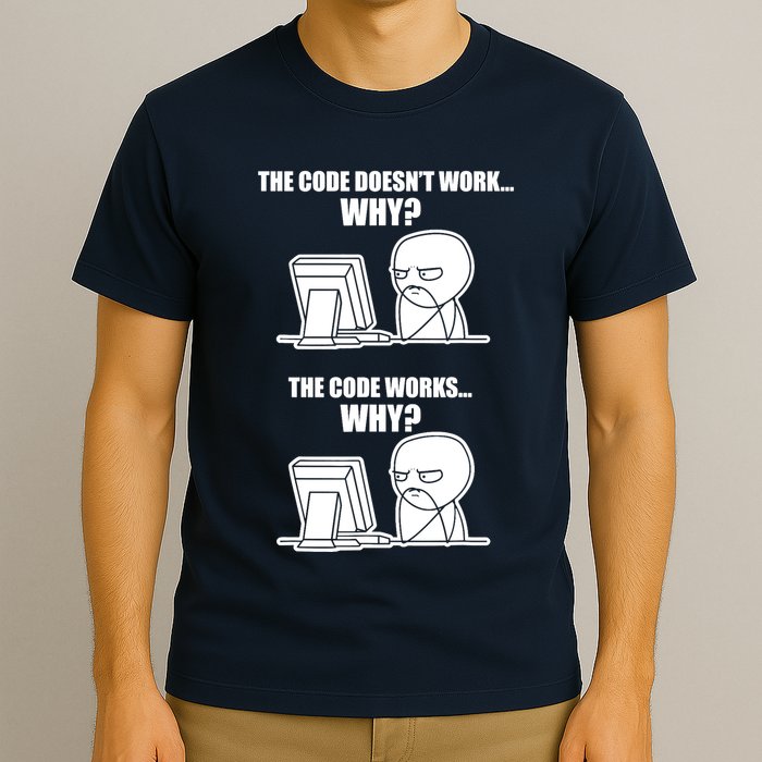 Funny Programmer Code Works Why Meme Tee T-Shirt