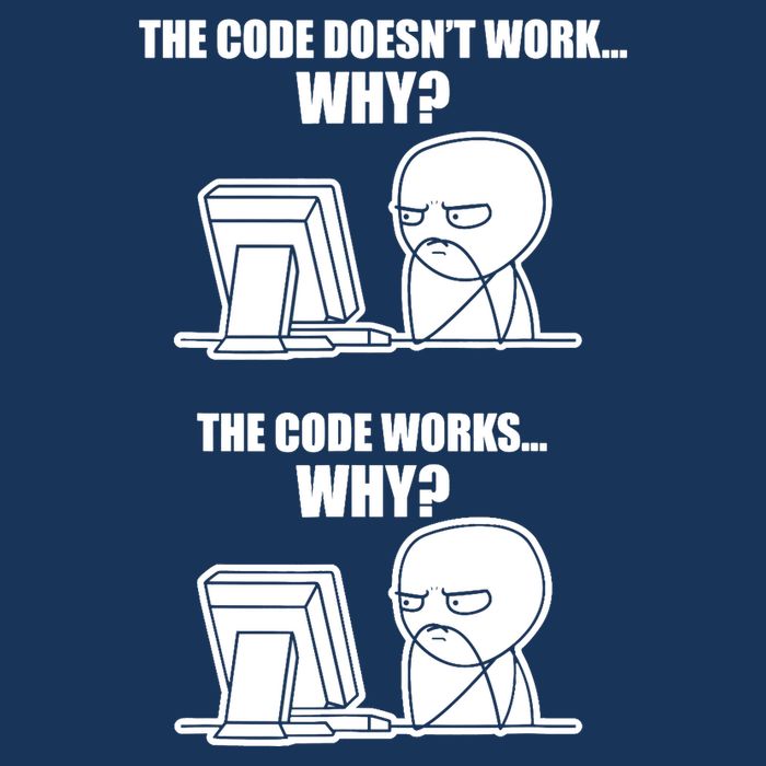 Funny Programmer Code Works Why Meme Tee Polo