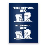Funny Programmer Code Works Why Meme Tee Poster