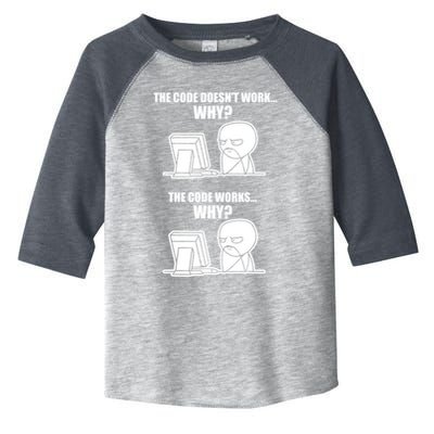 Funny Programmer Code Works Why Meme Tee Toddler Fine Jersey T-Shirt