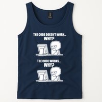Funny Programmer Code Works Why Meme Tee Tank Top