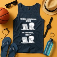 Funny Programmer Code Works Why Meme Tee Tank Top