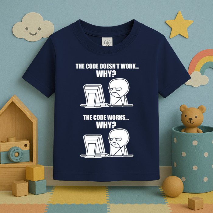 Funny Programmer Code Works Why Meme Tee Toddler T-Shirt