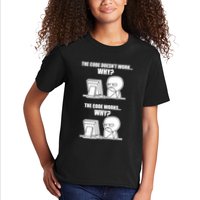 Funny Programmer Code Works Why Meme Tee Kids T-Shirt