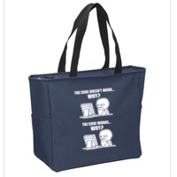 Funny Programmer Code Works Why Meme Tee Zip Tote Bag
