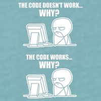 Funny Programmer Code Works Why Meme Tee Sueded Cloud Jersey T-Shirt