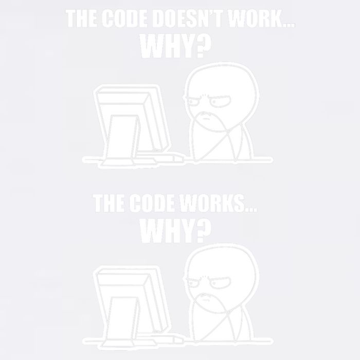 Funny Programmer Code Works Why Meme Tee Garment-Dyed Sweatshirt