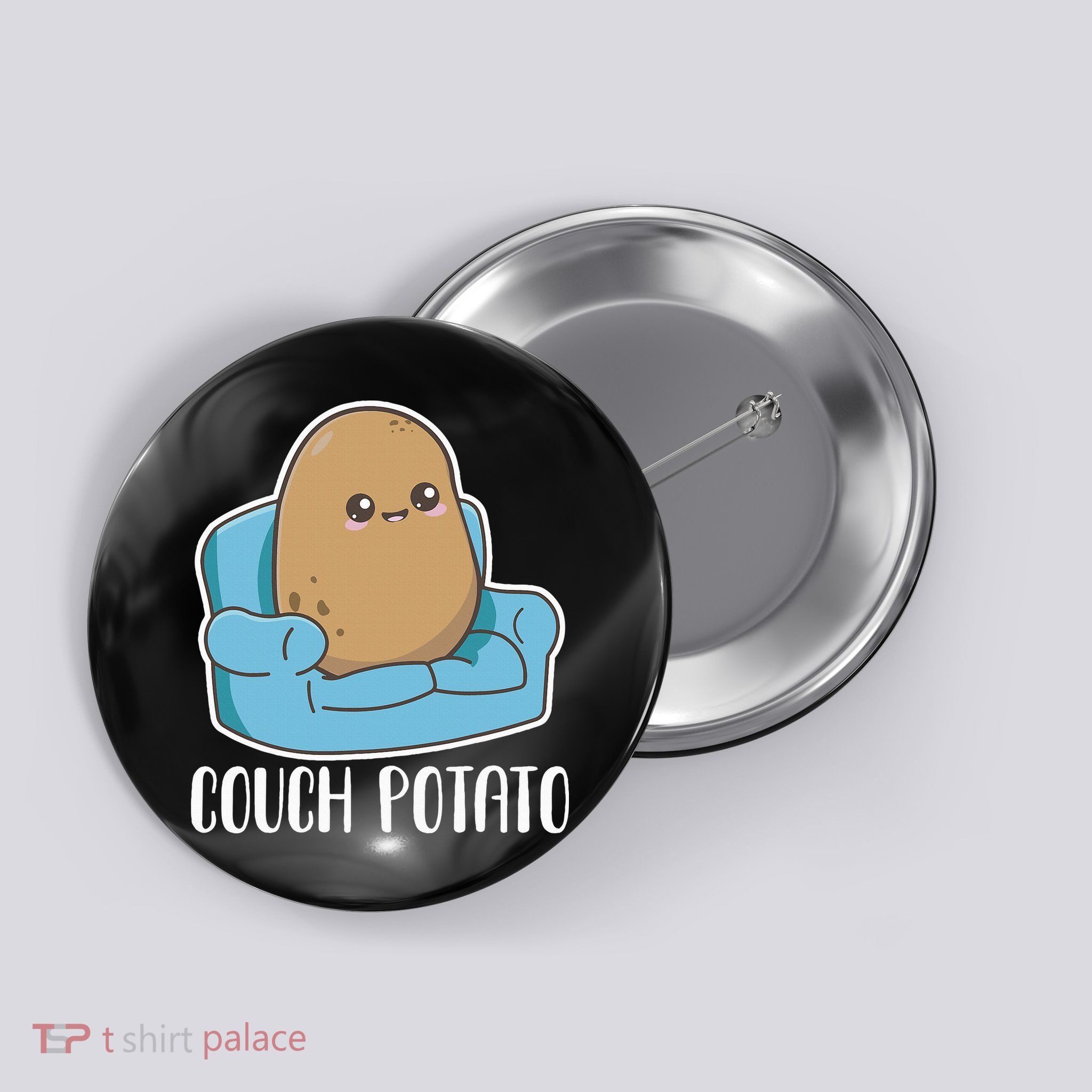 Funny Potato Costume for Couch Potatoes Button