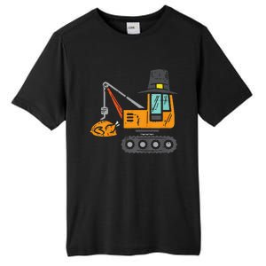 Funny Pilgrim Crane Turkey Thanksgiving Truck Tall Fusion ChromaSoft Performance T-Shirt